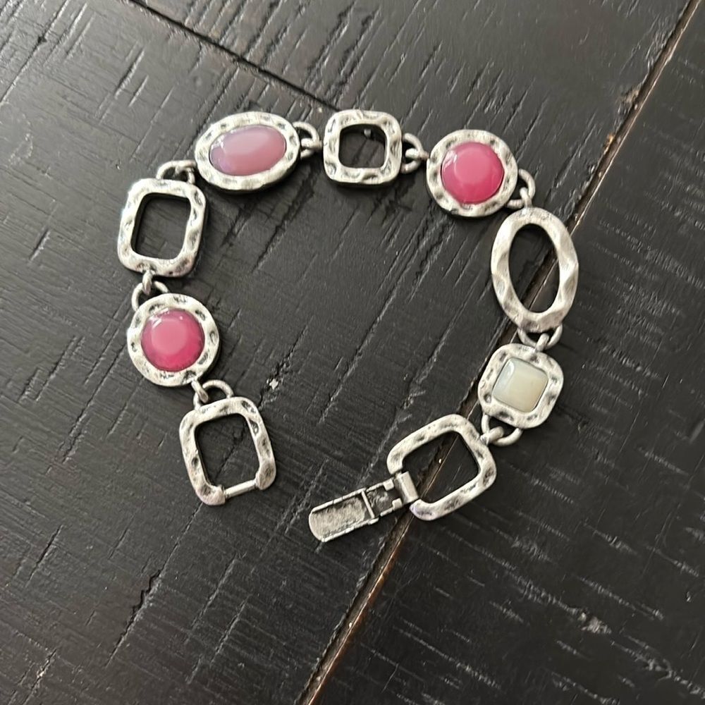 Lia Sophia Saltwater Taffy Link Hammered Fancy Feminine Bracelet​​